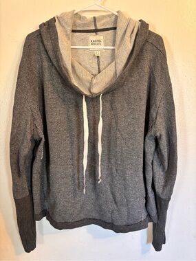 Women's Sparkly Gray Hooded Pullover Sweatshirt by Rachel Hollis